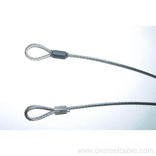 Steel wire rope sling for lamp